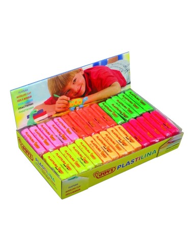 PLASTILINA JOVI 70F TAMAÐO PEQUEÐO CAJA 30UD.COLORES FLUORESCENTES
