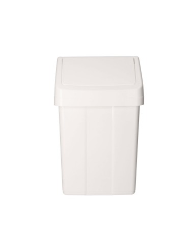 PAPELERA CONTENEDOR TTS PLASTICO TAPADERA MAX 12L.BL 400X230X200 MM
