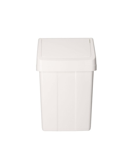 PAPELERA CONTENEDOR TTS PLASTICO TAPADERA MAX 12L.BL 400X230X200 MM