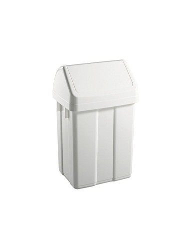 PAPELERA CONTENEDOR TTS PLASTICO TAPADERA MAX 12L.BL 400X230X200 MM