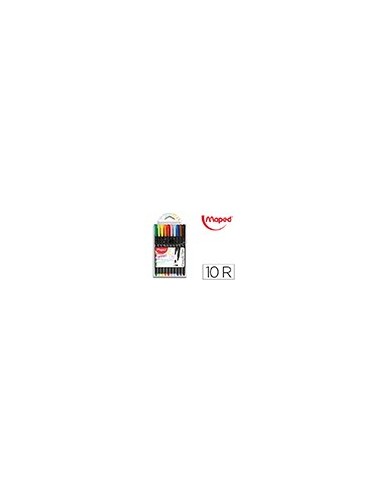 ROTULADOR MAPED PUNTA DE METAL GRAPH PEPS FINE LINER ESTUCHE DE 10 C