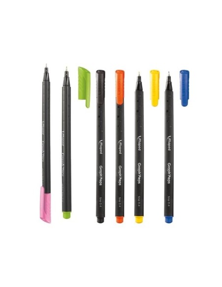 ROTULADOR MAPED PUNTA DE METAL GRAPH PEPS FINE LINER ESTUCHE DE 10 C