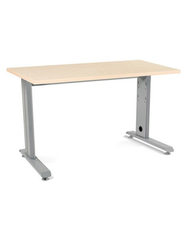 MESA DE OFICINA ROCADA METAL 2000AC01 ALUMINIO /HAYA 120X60 CM