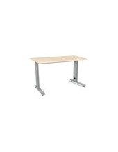MESA DE OFICINA ROCADA METAL 2000AC01 ALUMINIO /HAYA 120X60 CM 2