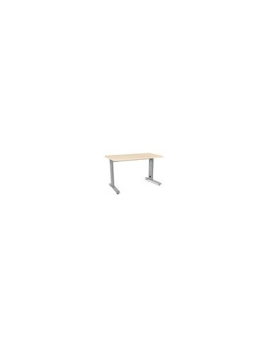 MESA DE OFICINA ROCADA METAL 2000AC01 ALUMINIO /HAYA 120X60 CM