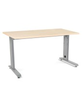 MESA DE OFICINA ROCADA METAL 2001AC01 ALUMINIO /HAYA 140X80 CM