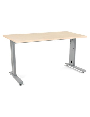 MESA DE OFICINA ROCADA METAL 2001AC01 ALUMINIO /HAYA 140X80 CM