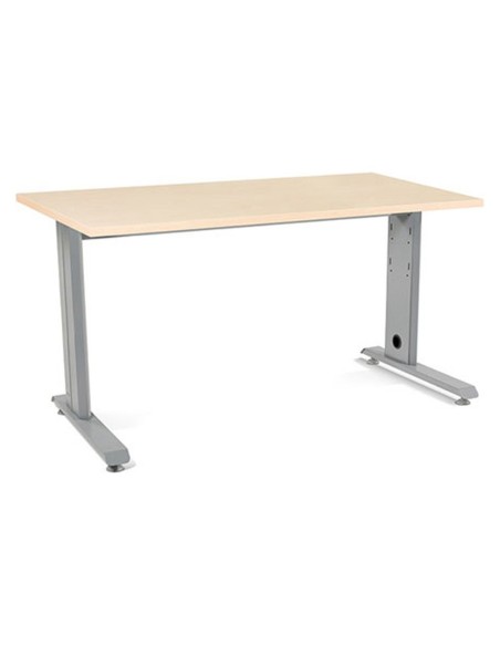 MESA DE OFICINA ROCADA METAL 2001AC01 ALUMINIO /HAYA 140X80 CM
