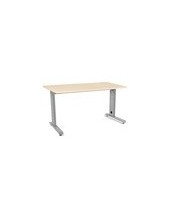 MESA DE OFICINA ROCADA METAL 2001AC01 ALUMINIO /HAYA 140X80 CM 2