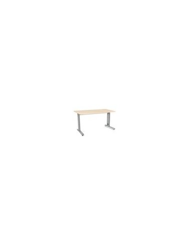 MESA DE OFICINA ROCADA METAL 2001AC01 ALUMINIO /HAYA 140X80 CM