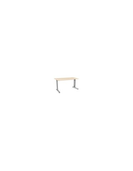 MESA DE OFICINA ROCADA METAL 2001AC01 ALUMINIO /HAYA 140X80 CM