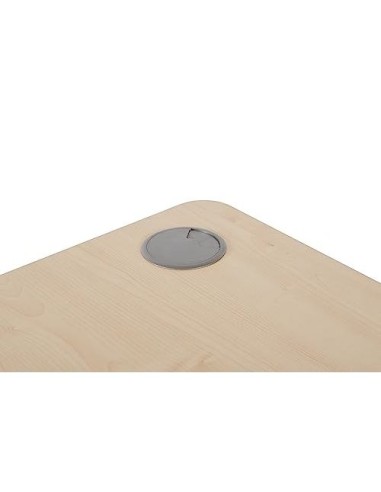 MESA DE OFICINA ROCADA METAL 2001AC01 ALUMINIO /HAYA 140X80 CM