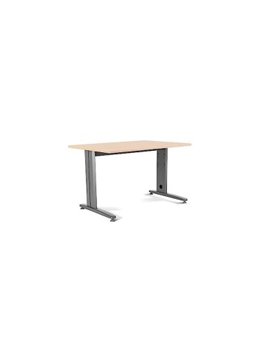 MESA DE OFICINA ROCADA METAL 2001AC01 ALUMINIO /HAYA 140X80 CM