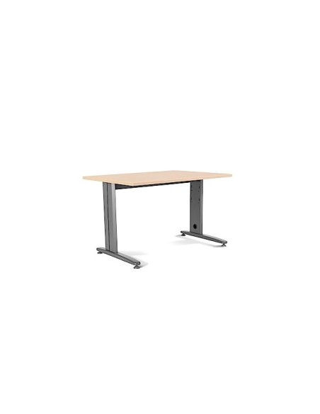 MESA DE OFICINA ROCADA METAL 2001AC01 ALUMINIO /HAYA 140X80 CM