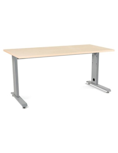 MESA DE OFICINA ROCADA METAL 2002AC01 ALUMINIO /HAYA 160X80 CM