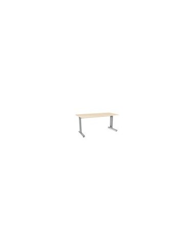 MESA DE OFICINA ROCADA METAL 2002AC01 ALUMINIO /HAYA 160X80 CM