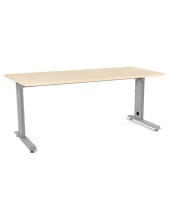 MESA DE OFICINA ROCADA METAL 2003AC01 ALUMINIO /HAYA 180X80 CM