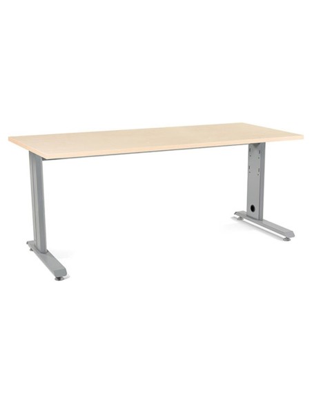 MESA DE OFICINA ROCADA METAL 2003AC01 ALUMINIO /HAYA 180X80 CM