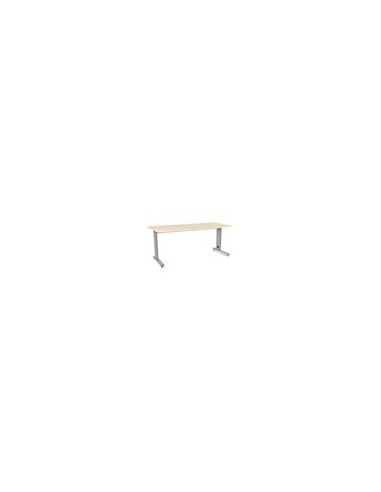 MESA DE OFICINA ROCADA METAL 2003AC01 ALUMINIO /HAYA 180X80 CM