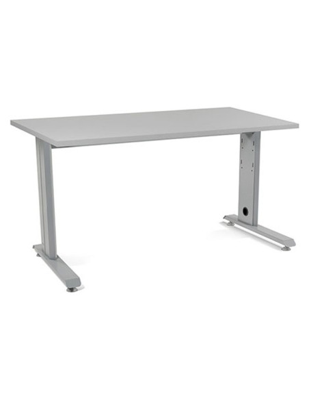 MESA DE OFICINA ROCADA METAL 2001AC02 ALUMINIO /GRIS 140X80 CM