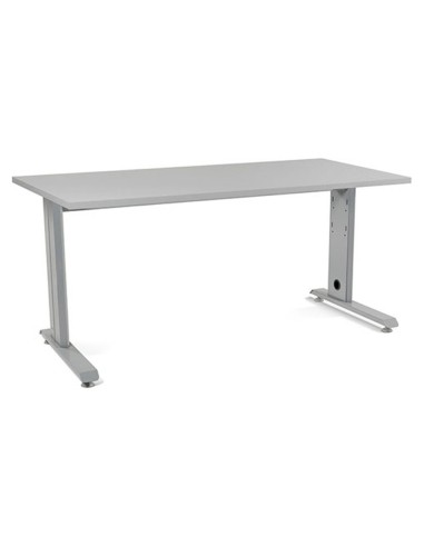 MESA DE OFICINA ROCADA METAL 2002AC02 ALUMINIO /GRIS 160X80 CM