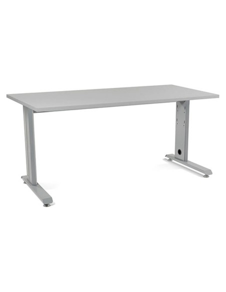 MESA DE OFICINA ROCADA METAL 2002AC02 ALUMINIO /GRIS 160X80 CM