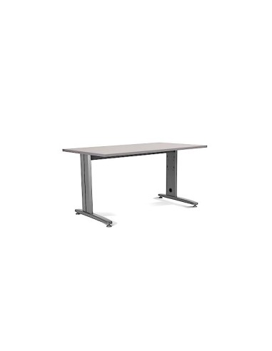 MESA DE OFICINA ROCADA METAL 2002AC02 ALUMINIO /GRIS 160X80 CM