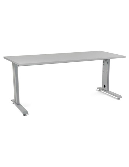 MESA DE OFICINA ROCADA METAL 2003AC02 ALUMINIO /GRIS 180X80 CM