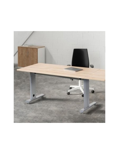 MESA DE OFICINA ROCADA METAL 2003AC02 ALUMINIO /GRIS 180X80 CM