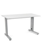 MESA DE OFICINA ROCADA METAL 2000AC04 ALUMINIO /BLANCO 120X60 CM