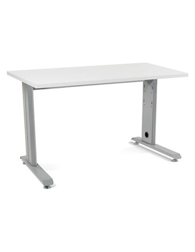 MESA DE OFICINA ROCADA METAL 2000AC04 ALUMINIO /BLANCO 120X60 CM