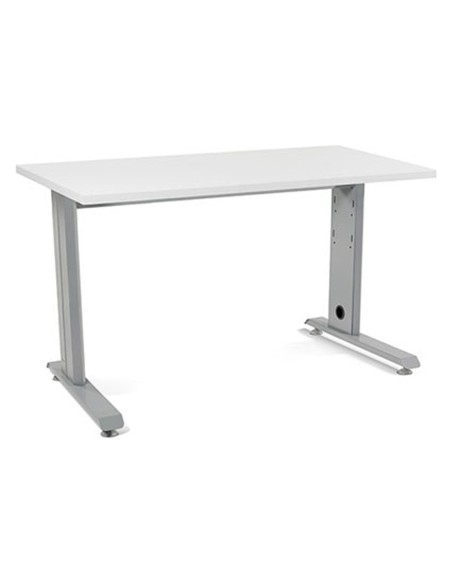 MESA DE OFICINA ROCADA METAL 2000AC04 ALUMINIO /BLANCO 120X60 CM