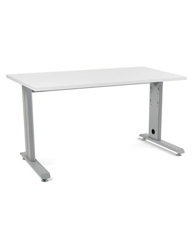 MESA DE OFICINA ROCADA METAL 2001AC04 ALUMINIO /BLANCO 140X80 CM