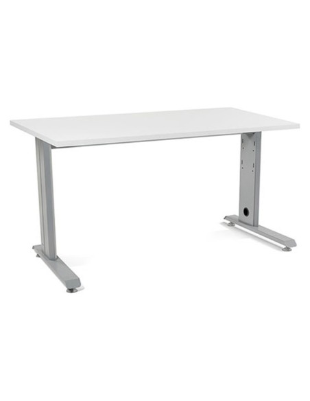 MESA DE OFICINA ROCADA METAL 2001AC04 ALUMINIO /BLANCO 140X80 CM