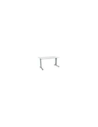 MESA DE OFICINA ROCADA METAL 2001AC04 ALUMINIO /BLANCO 140X80 CM