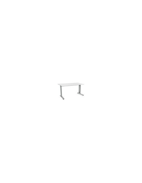 MESA DE OFICINA ROCADA METAL 2001AC04 ALUMINIO /BLANCO 140X80 CM
