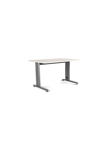 MESA DE OFICINA ROCADA METAL 2001AC04 ALUMINIO /BLANCO 140X80 CM