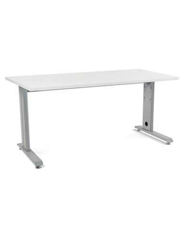 MESA DE OFICINA ROCADA METAL 2002AC04 ALUMINIO /BLANCO 160X80 CM