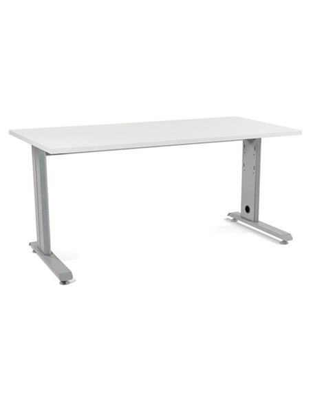 MESA DE OFICINA ROCADA METAL 2002AC04 ALUMINIO /BLANCO 160X80 CM
