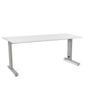 MESA DE OFICINA ROCADA METAL 2003AC04 ALUMINIO /BLANCO 180X80 CM