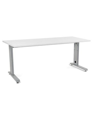 MESA DE OFICINA ROCADA METAL 2003AC04 ALUMINIO /BLANCO 180X80 CM