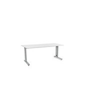 MESA DE OFICINA ROCADA METAL 2003AC04 ALUMINIO /BLANCO 180X80 CM 2