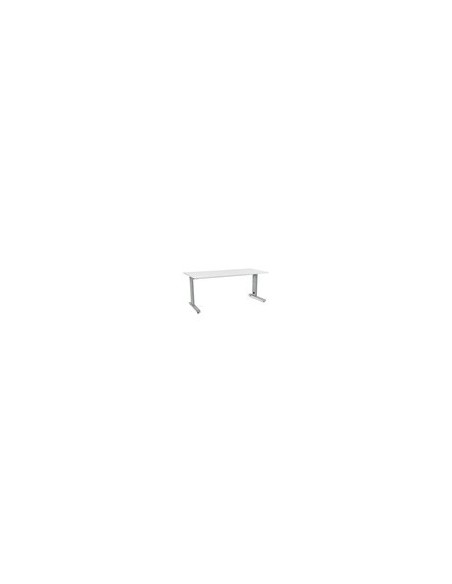 MESA DE OFICINA ROCADA METAL 2003AC04 ALUMINIO /BLANCO 180X80 CM
