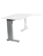ALA MESA ROCADA METAL 60X 100 CM DER. O IZQ. AC04 ALUMINIO/ BLANCO