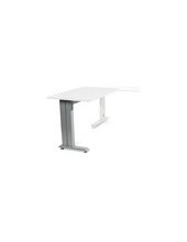 ALA MESA ROCADA METAL 60X 100 CM DER. O IZQ. AC04 ALUMINIO/ BLANCO 2