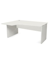 MESA ROCADA WORK 160X120 CM IZQUIERDA AB04 ALUM/BL 2053AB04