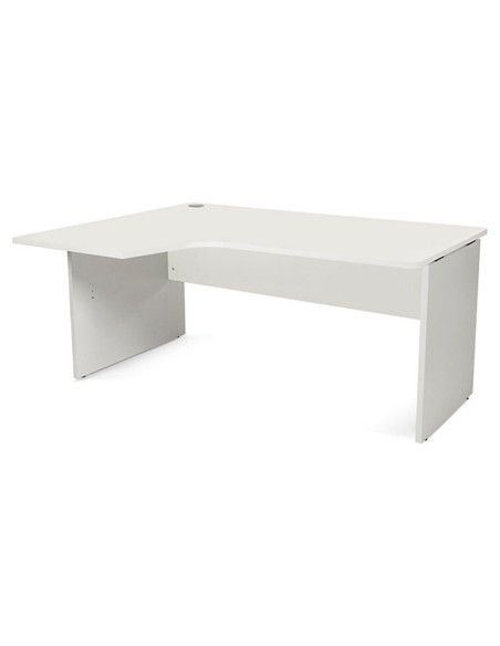 MESA ROCADA WORK 160X120 CM IZQUIERDA AB04 ALUM/BL 2053AB04
