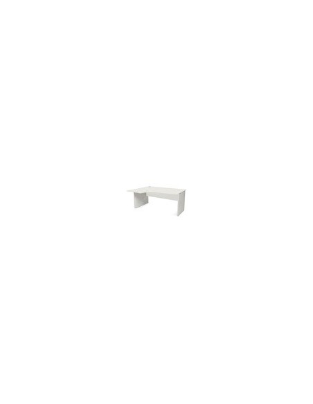 MESA ROCADA WORK 160X120 CM IZQUIERDA AB04 ALUM/BL 2053AB04