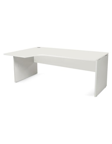 MESA ROCADA WORK 180X120 CM IZQUIERDA AB04 ALUM/BL 2054AB04