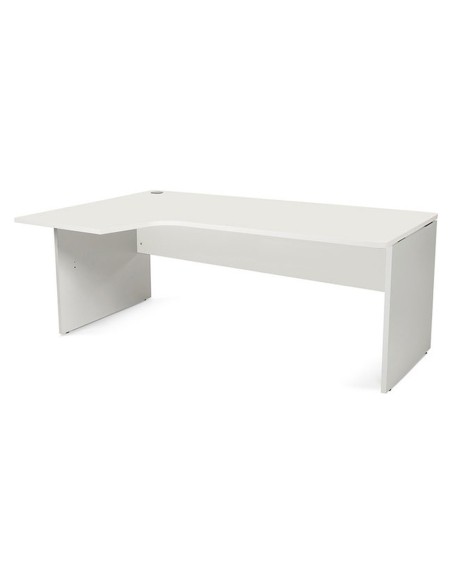 MESA ROCADA WORK 180X120 CM IZQUIERDA AB04 ALUM/BL 2054AB04